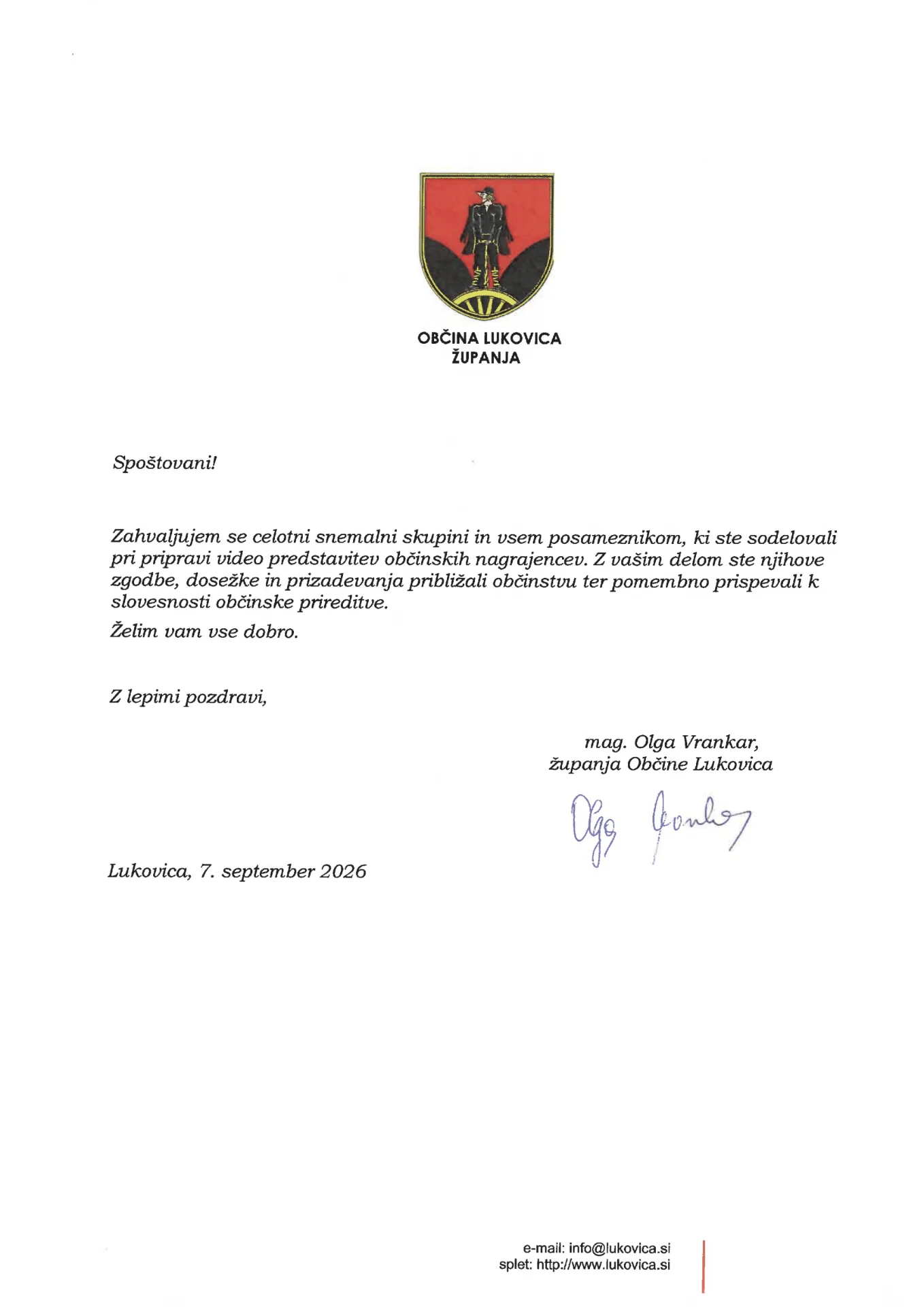 Nagrajenci Občine Lukovica — kader 7